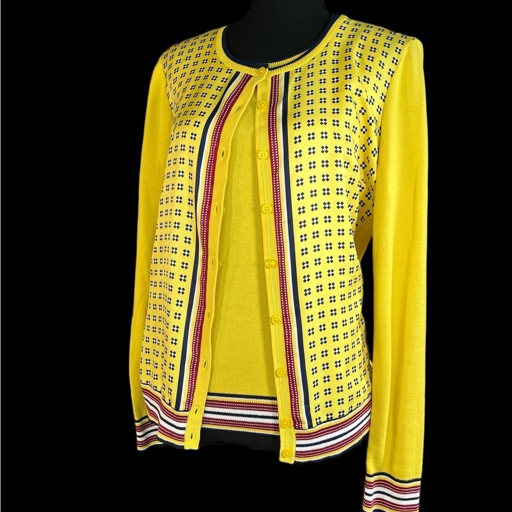 Talbots Beautiful Twinset Yellow Cardigan Sweaters | Size XS